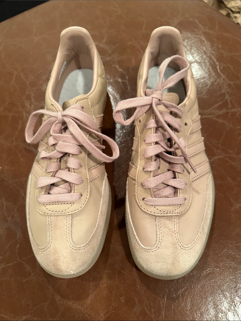 Adidas Samba Women's Low-Profile Sneakers in Blush Pink